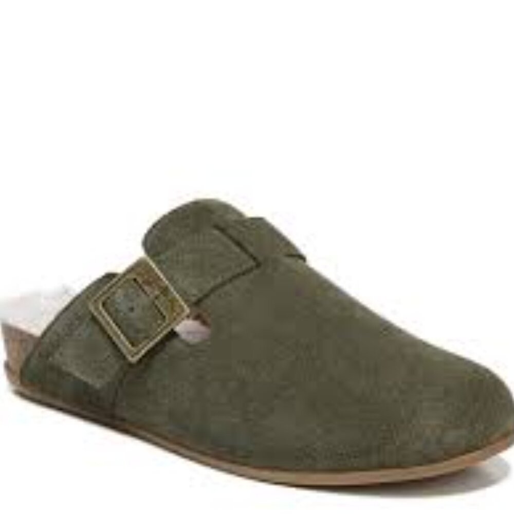 Zodiac Women's Green Maui Suede Fur Slip-On Winter Mules Size US 10M